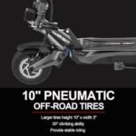 NANROBOT Electric Scooter Adults 50mph Dual Motor Electric Scooter with Suspension 80Miles Range Fast Sports Escooter Folding 10″ Off Road Tires 330LBS Max Load Complies with UL2272 Certification - Image 6