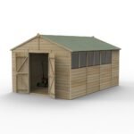 10 x 15 Beckwood Apex Shed with 6 Windows & Double Doors