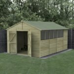 10 x 15 Beckwood Apex Shed with 6 Windows & Double Doors - Image 4