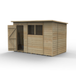 10 x 6 Beckwood Pent Shed with 2 Windows & Double Doors