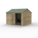 10 x 10 Beckwood Reverse Apex Shed with Double Doors (Windowless) - Image 2