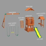 Backyard Discovery Tanglewood Cedar Wood Swing Set - Image 3