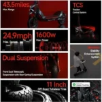 Segway ZT3 Pro Electric Scooter, Up to 24.9 MPH, 43.5-Mile Range, Dual Suspension, Flash Charge, 1600W Peak Motors, Off-Road Scooters for Adults UL Certified (UL2272/2271) - Image 5