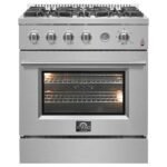 Forno Marco 30-Inch Gas Range with 4 Burners, Built-In Temperature Gauge, 4.32 cu. ft. Oven – Model FFSGS6277-30 - Image 2