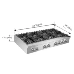 Forno Lseo 48-Inch 8-Burner Gas Rangetop with Griddle, Stainless Steel (FCTGS5737-48) - Image 3