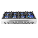 Forno Lseo 48-Inch 8-Burner Gas Rangetop with Griddle, Stainless Steel (FCTGS5737-48)