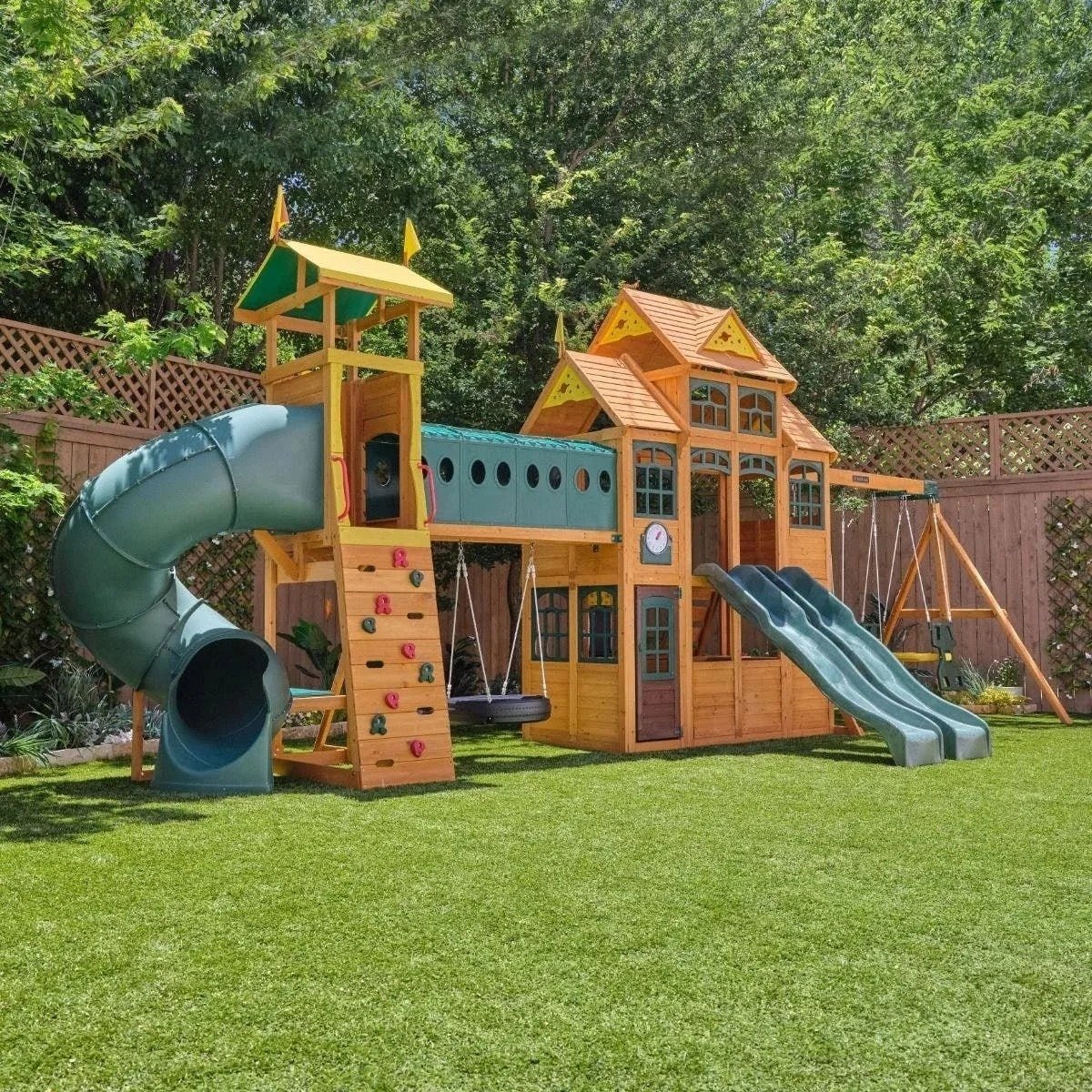 imgi_46_jnj.jpg Kids Kidkraft Bear Cave Lodge Swing Set / Playset - Image 1