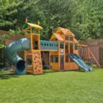 Kids Kidkraft Bear Cave Lodge Swing Set / Playset - Image 5